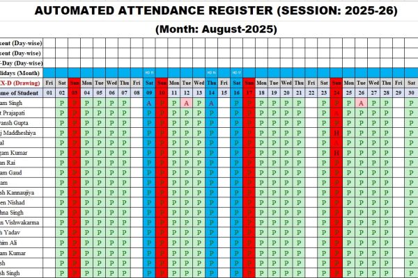 Attendance register
